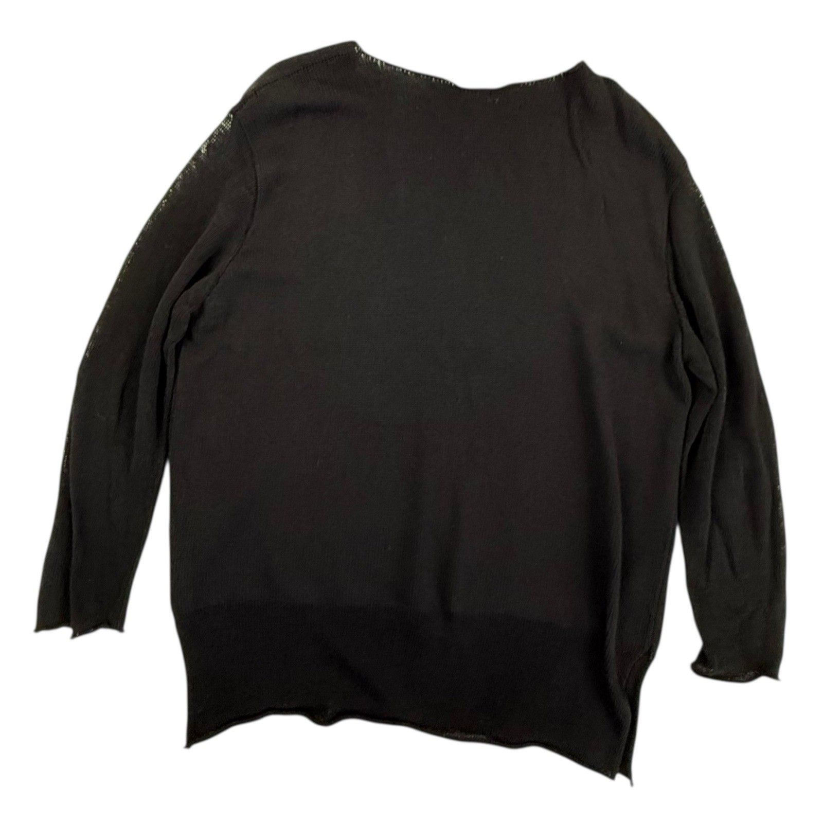John Patrick Geoda Design Tunic Sweater Women M/L Black Italian Yarn Usa Vintage — image 3 of 8